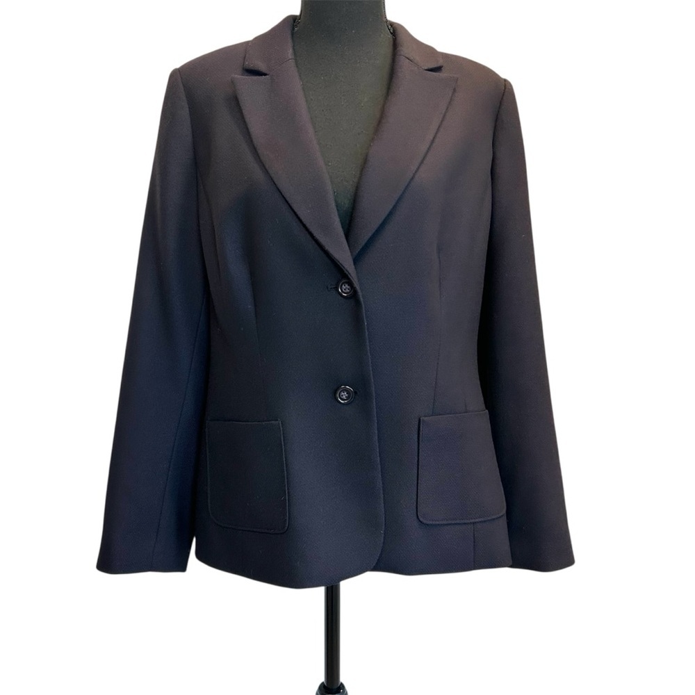 Laura Petites dark purple, single breasted blazer jacket Sz 14 NWOT professional